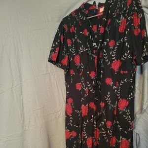 Navy floral dress